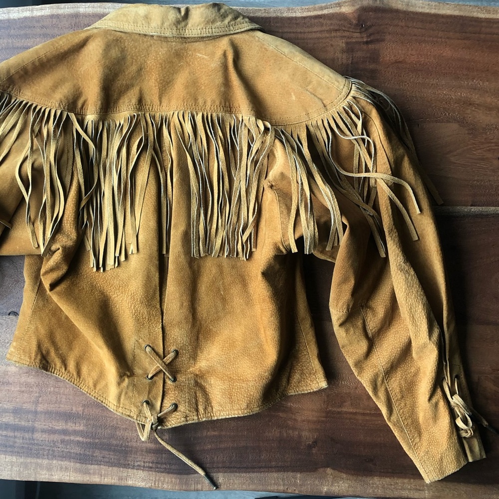 Winlit Genuine Leather Fringe Jacket  vintage